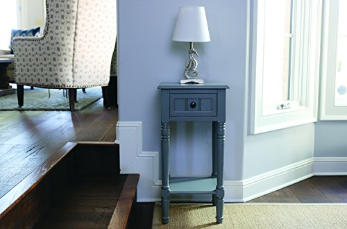 Image of Decor Therapy Simplify 1-Drawer Accent Table, Eased Edge Grey