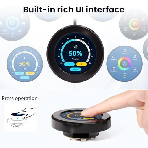 Image of 2.1 Inch ESP32 Rotary Display, 480x480 HMI IPS Round Knob Touch Display with ESP32-S3 Development Board, 2.4G WiFi and BLE Capacitive Touchscreen Compatible with Arduino IDE and LVGL Library