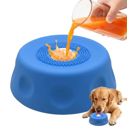Slow-Feeder-Dog-Bowls-for-Liquid-Treat-Interactive-Lick-Bowl-Anti-Slip-Slow-Feeder-for-Wet-Food-Water-Treats-Lick-Toy-for-Large-Medium-Small-Breeds-Dietary-SupplementPost-op-Nutrition-Blue Slow Feeder Dog Bowls for Liquid Treat, Interactive Lick Bowl Anti-Slip Slow Feeder for Wet Food, Water & Treats Lick Toy for Large Medium Small Breeds Dietary Supplement/Post-op Nutrition (Blue) - Image 1