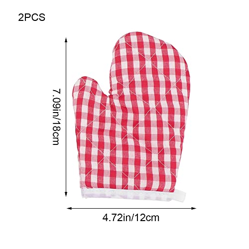 CHAOYUELYF 2 Pcs Kids Oven Gloves Heat Resistant BBQ Gloves Soft Oven Gloves for Children's Cooking Baking and Barbecue - Image 2