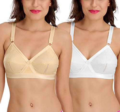 Image of SONA Women's Cotton Non-Padded Wire Free Minimiser Minimizer Bra