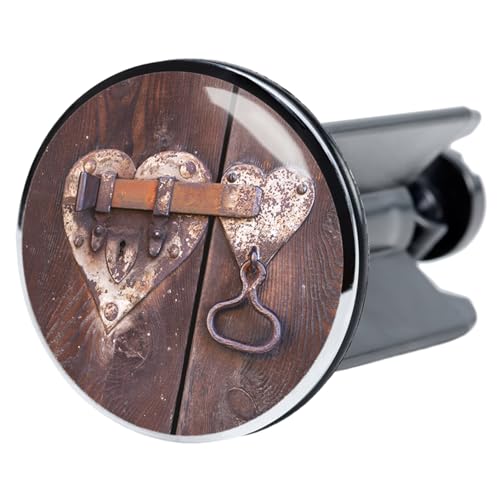 Sanilo Waschbeckenstöpsel Türschloss, schöner Stöpsel für das Waschbecken, universal mit Motiv