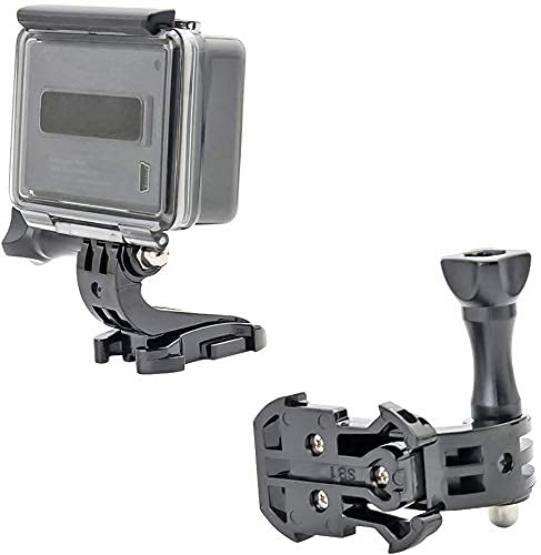 Image of J Hook Buckle Helmet Mount Base & Thumbscrew Kit - Quick Release Action Camera Vertical Mount Adapter Compatible with All Hero 14 /13 /12 /11 /10 /9 /8 /Max, DJI Osmo, & SJCAM