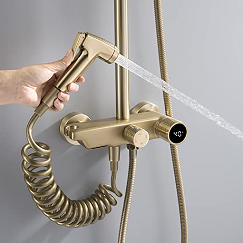 Système de douche à affichage numérique LED ensemble de douche de pluie 10" - 6