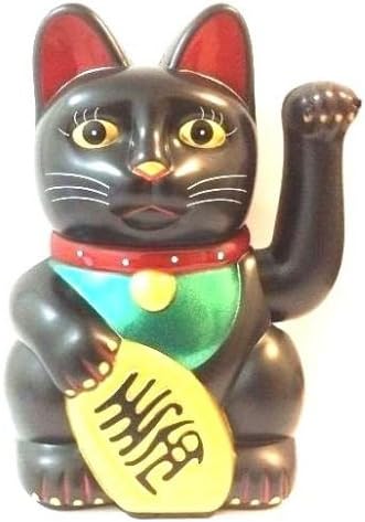 Nice1159Feng Shui Cat Black -Beckoning Money, Gold, Love, Good Fortune Into The House, Restaurant, Office (Only 5 pcs left)