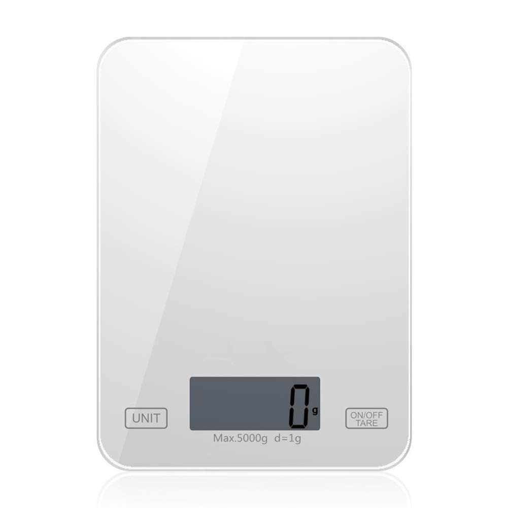 Cyfrowa mini elektroniczna waga kuchenna 5kg, waga do gotowania żywności, szklana biżuteria do gospodarstwa domowego, wyświetlacz LCD, zasilany baterią