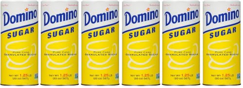 Image of Domino Granulated Sugar, 20 oz Canister, 6 Pack