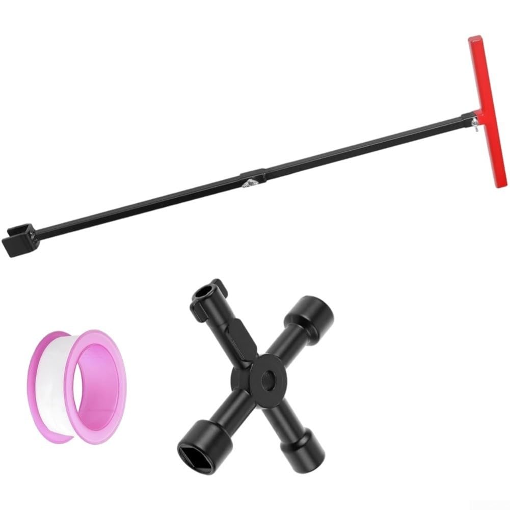 Llave Multiuso para acero Reforzado para Contador de Agua y Gas - para herramienta 4 Vías Ajustable Cuadrada Triangular para Armarios Eléctricos y Válvulas 72x72mm