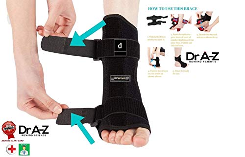 Dr A-Z Dorsal Night Splint Ankle Support Brace Plantar Fasciitis Feet Ankle Brace Arch Support Pain Relief Effective for Heel Arch Foot Pain, Achilles Tendonitis Bonus Alert Card - Thumbnail 7