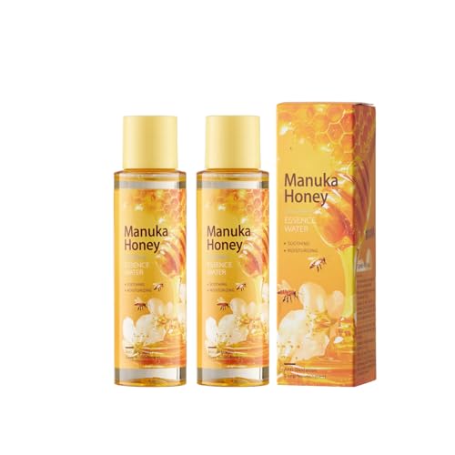 [Pack de 2] Tónico Facial Hidratante con Miel de Manuka – Esencia Facial Calmante e Iluminadora, Tónico Ligero con Propóleo para Piel Sensible y Todo Tipo de Piel, 130 ml x 2
