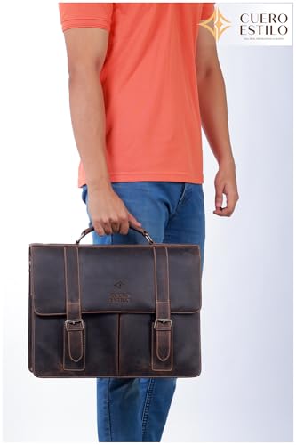 Leather Laptop Bag – Handcrafted Floater Leather, Compact & Stylish for Office & Travel3