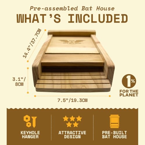 Image of BIGBATBOX Bat House for Outdoors - 1 Chamber, No Interior Paint, Cedar