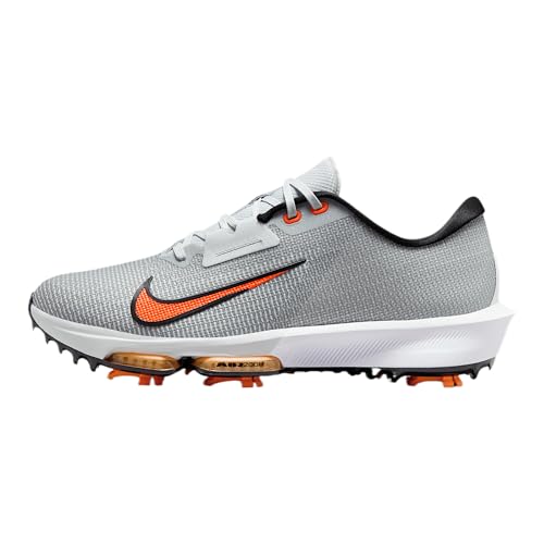 Nike Infinity Tour 2 - Zapatos de golf (HQ2158-001, platino puro/blanco/naranja seguridad), Platino puro/blanco/naranja de seguridad, 44 EU
