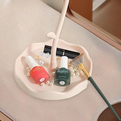 Espejo de maquillaje personal con forma de flor y base miniatura 6