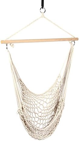 Assolar(TM AT6732 Cotton Rope Hanging Hammock Chair Porch Swings for Children and Adults,Max Weight: 350 Pounds