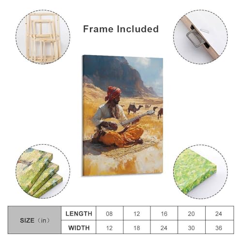 Joueur indien de sarangi poster toile pour rompre la monotonie des murs - 2