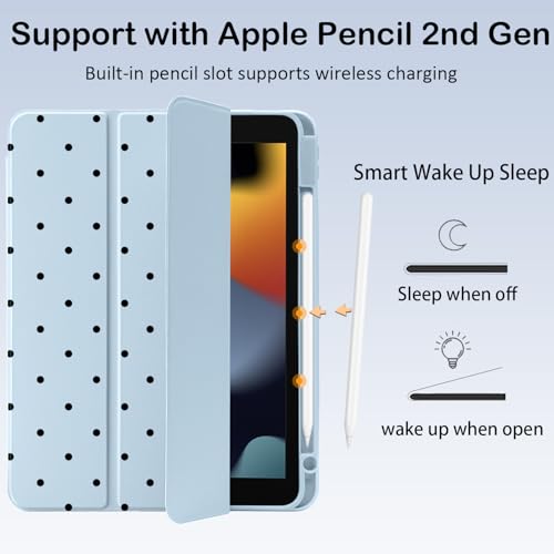 Funda para iPad Air de 11 pulgadas anticaída con reverso transparente rígido 3