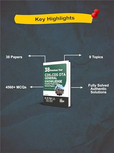 Image of Disha Combo (3 Books) 38 Topic-wise CDS OTA English & General Knowledge Previous Year Solved Papers (2007 - 2025) Phase I & II with Free Quarterly Magazine Issue - 4th Edition | Question Bank