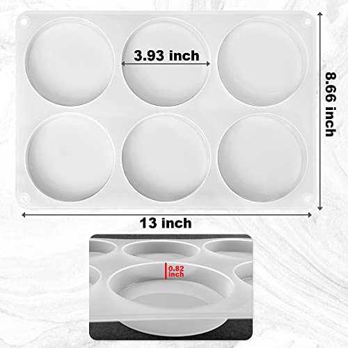 Resinworld RW-MC-100-1112-A 6-Cavity Deep Round Coaster Molds, 4 Inches Coaster Silicone Molds For Epoxy Resin thumb #1