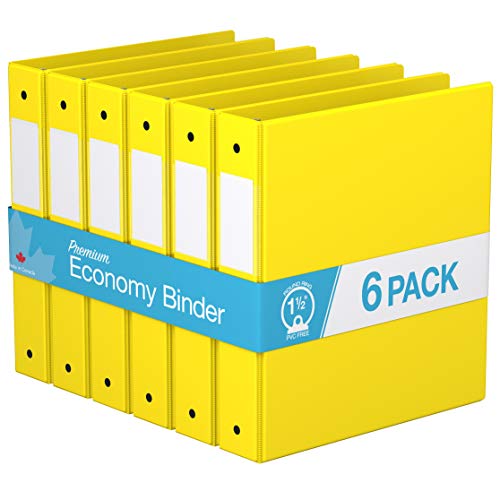 Premium Economy, Round Ring, Binder, 6 Pack (1.5