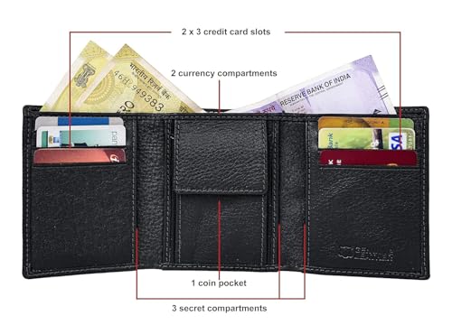 Global Genuine Leather Black Men's Wallet – Luxury Gift Box Edition2