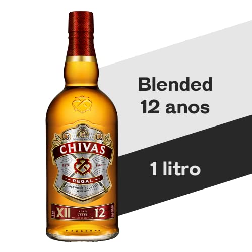 Whisky Chivas Regal 12 anos Blended Escocês - 1 litro glide