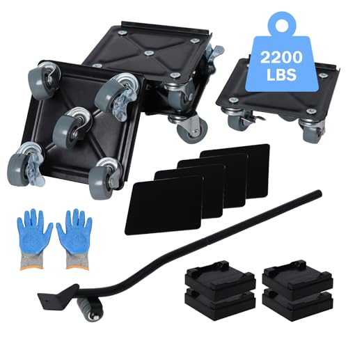 Lot de 5 déménageurs de fourrure – Capacité de 998,9 kg...