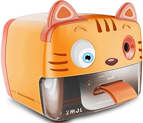 ZMOL Electric Pencil Sharpener，Heavy Duty Pencil Sharpeners for Classroom，Cute Pencil Sharpener Plug in for Kids,Auto-Stop Pencil Sharpener for No.2 / Colored Pencils，Best Electric Pencil Sharpener