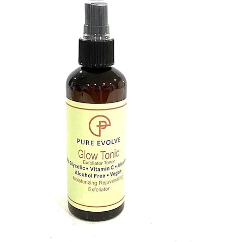 Pure Evolve Glow Tonic Exfoliating Toner 5% Glycolic & Aloe Vera 100ml Spray Bottle, Alcohol Free & Vegan, Skin Purity Whitening Care, Helps to Restore Your Skin’s pH and Prevent Skin breakouts Cover