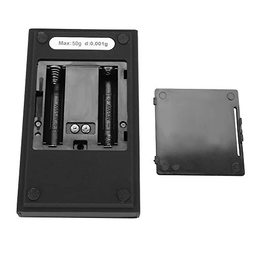 Bilancia Precisione 0,001g, Bilancia di Precisione Digitale Tascabile 50g/0,001g, Bilancia per Gioielli, con Pesi di Calibrazione e Pinzette per Laboratorio, Cucina, 15,5 × 8 × 2 cm