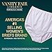 Vanity Fair Women's Perfectly Yours Cotton Full Brief Panties, Cotton Underwear, 3 Pack, Star White/Star White/Star White, Size 8