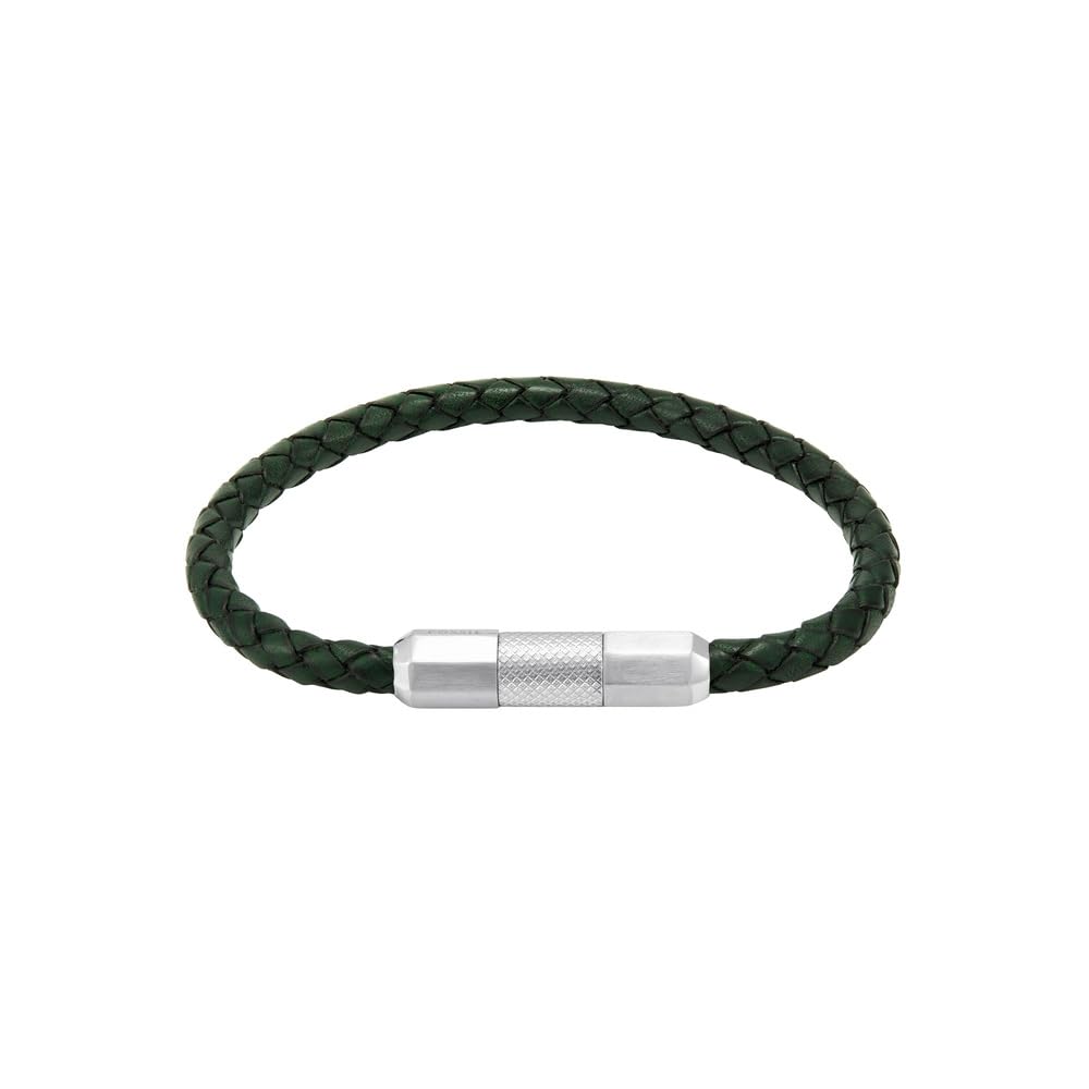 FOSSIL Herren Leder- oder Edelstahlarmband mit verstellbarem Verschluss