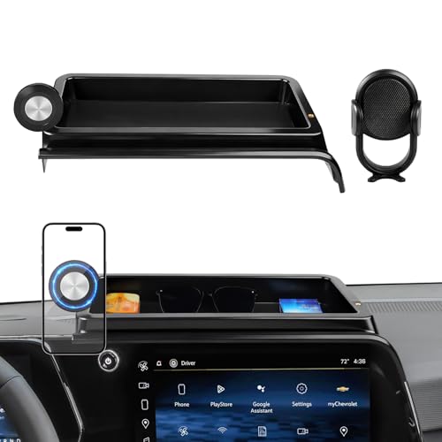 Karltys Upgraded 360 Rotation Magnetic Phone Holder Organizer for Chevy Equinox(LT/RS/ACTIV) 2025 2026 Accessories Screen Organizer & Magnetic Phone Mount for Chevy Equinox 11.3 Screen(Not for EV)