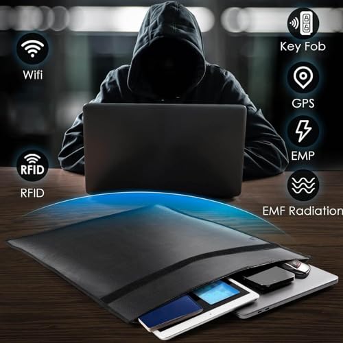 Bolsas Faraday EMUKOEP impermeables e ignífugas con 2 tamaños para dispositivos varios 3