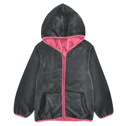 GuoChe Black Pattern Toddler Fleece Jacket