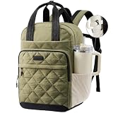 LOVEVOOK Puffer Backpack for Women Fits 15.6 Inch Laptop, Quilted Travel Backpacks Purse with Large Cup Holder, Teacher Computer Work Bags College Shool Bookbag, Puffy Carry On Personal Item Bag