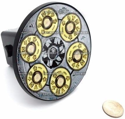 2" Tow Hitch Receiver Plug Cover Insert for SUV & Truck 44 MAG Revolver Print Style-9856-6768