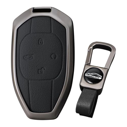 Coque de clé Trumpchi GAC en cuir et métal haut de gamme KUNIO noire