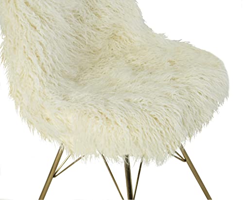 Linon Remy Flokati Chair With Gold Metal Base #TOP4