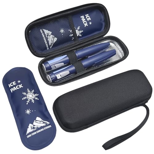 Nevera Medicamentos Portatil, Nevera Insulina Viaje con 2 Bolsas