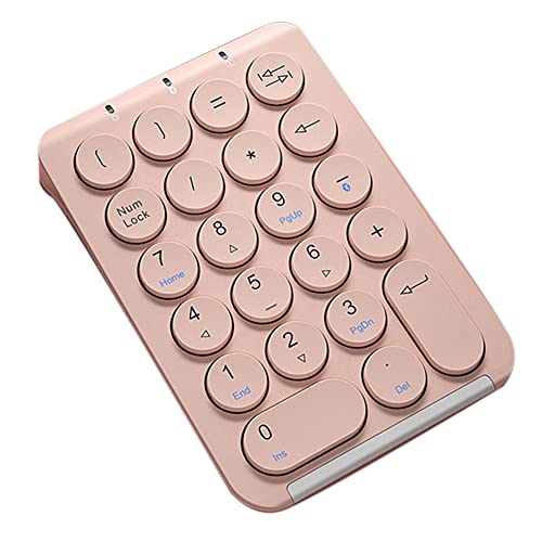 Teclado numérico inalámbrico Lanko rosa de 22 teclas para agilizar tus datos