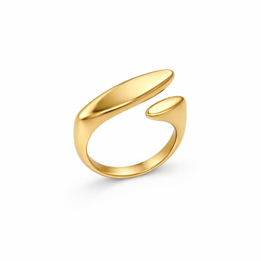 ridhvee crafting success RIDHVEE 18K Gold Plated Anti Tarnish Stainless Steel AD studded Finger Ring (RV-AT-RNG-003)_Size_7-picture-46
