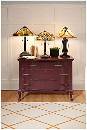 Miniatura 2 de Quoizel TFKM1508VB Kami Tiffany Mini iluminación colgante, 1 luz, 100 vatios, bronce vintage (9 pulgadas de alto x 8 pulgadas de ancho)