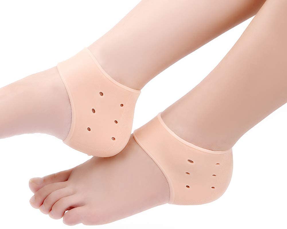 TEEPZEEY Anti Crack Silicone Foot Protector Moisturizing Socks For Cracked Feet, Heel Pad For Heel Pain, Anti Crack Heel Socks For Foot-care And Heel Cracks (Small) (Pack Of 1)