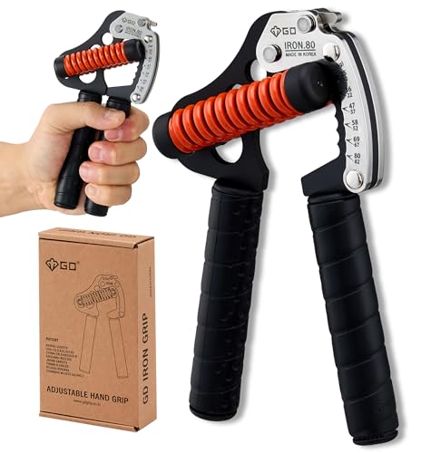 GD IRON GRIP Grip Krafttrainer Einstellbarer Handgreifer Stärker Handgrifftrainer Handgelenktrainer Leise & Langlebig - Unterarm-, Finger- & Handkrafttraining für Sportler, Kletterer