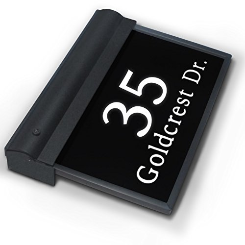 Sight Lights Personalized And Customized Illuminated Led Address Sign (Electrical), Modern Style With Street Name, 17 Inch, Bright White #TOP5