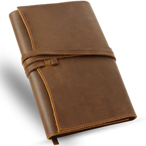 Jack&Chris Leather Bible Cover Leather Book Cover for Men and Women Bible Holder Strap Bible Cover Gifts JC61-8L