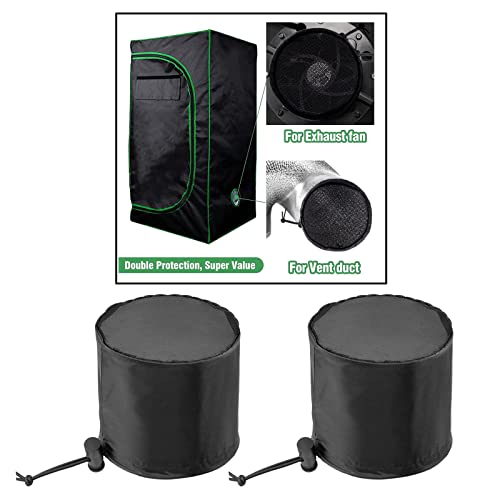 Image of 2X Grow Tents Vent Cover Dustproof Accs for Indoor Greenhouse Plant Growth 8inch Black| Outdoor Sports | Camping & Hiking | Tents & Canopies | Tent & Canopy Accessories