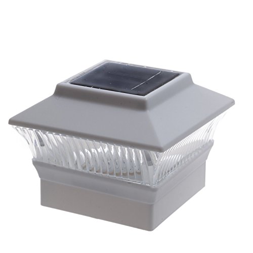 6 Pack Solar White Color Square Post Fence Mount 4x4 (WILL Only FIT 4
