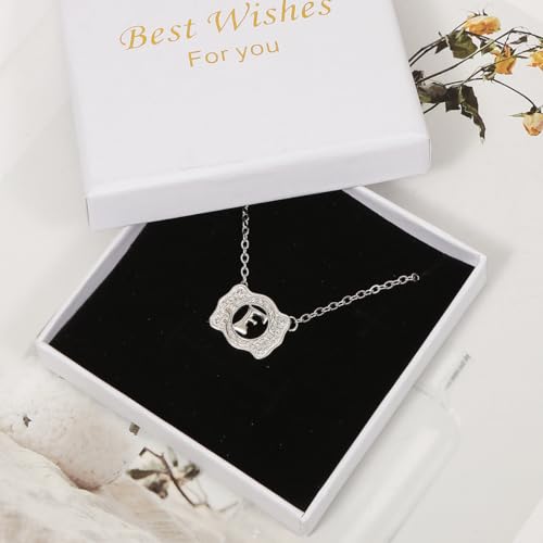 Belt Buckle Necklace Western Style Initial Letter Pendant Necklace, Decorative Belt Buckle Frame Design